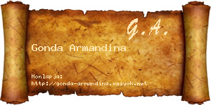 Gonda Armandina névjegykártya